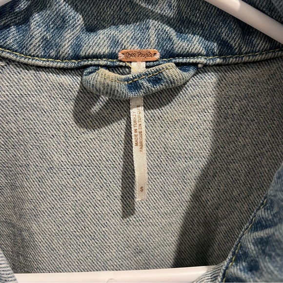 Free People Dillon jean jacket womens size‎ Size S - Picture 9 of 15